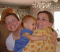 Dorothy and Donna with their niece Grace